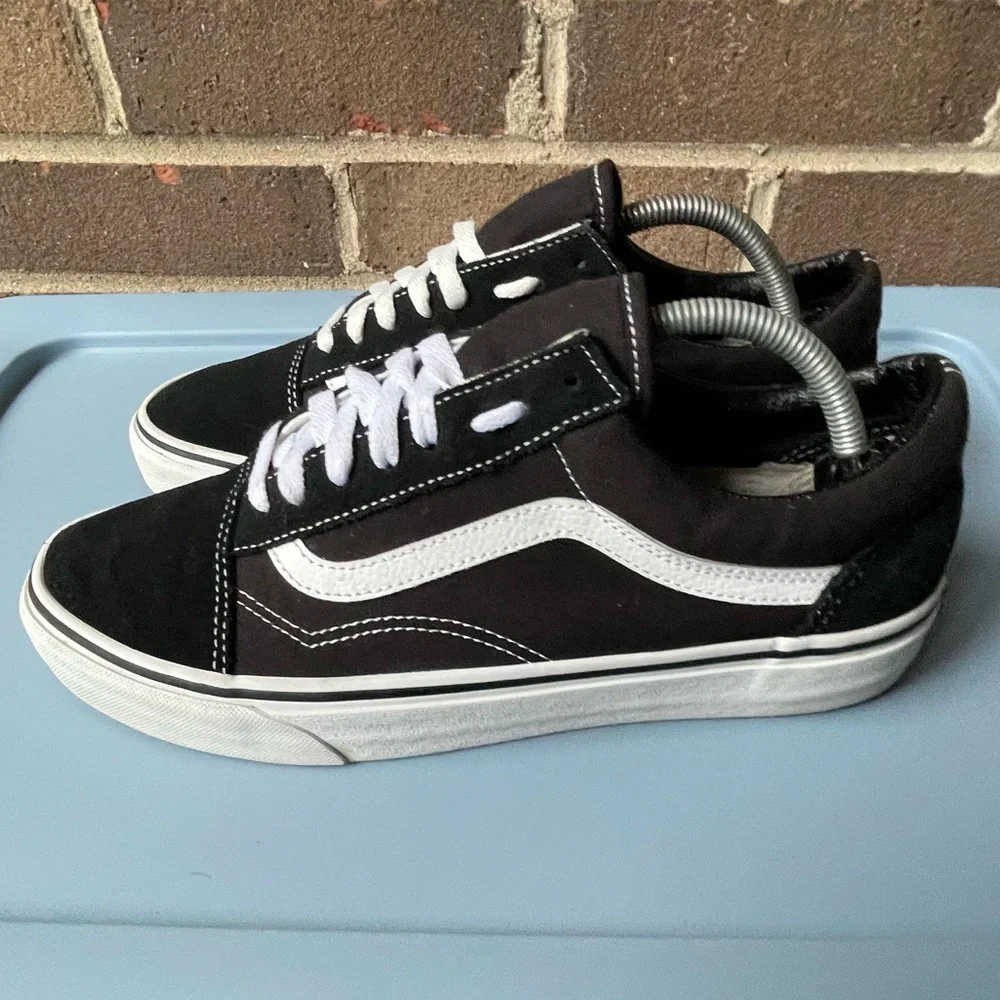 Vans Off The Wall Black And White Suede Sneakers - Picture 3 of 10